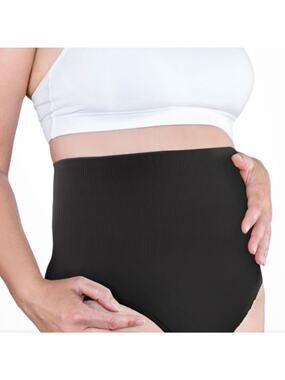 Loving Comfort Postpartum Panty Seamless High Waist C-Section Underwear Black M